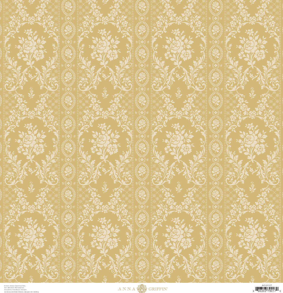 a yellow and white wallpaper with a floral design.