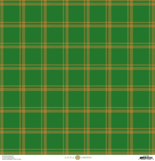 a green and yellow plaid pattern.