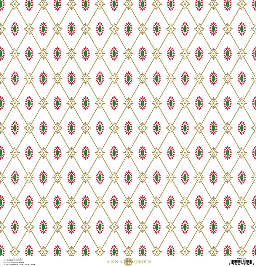 GOLD CHRISTMAS HARLEQUIN 12X12 CARDSTOCK – Anna Griffin Inc.