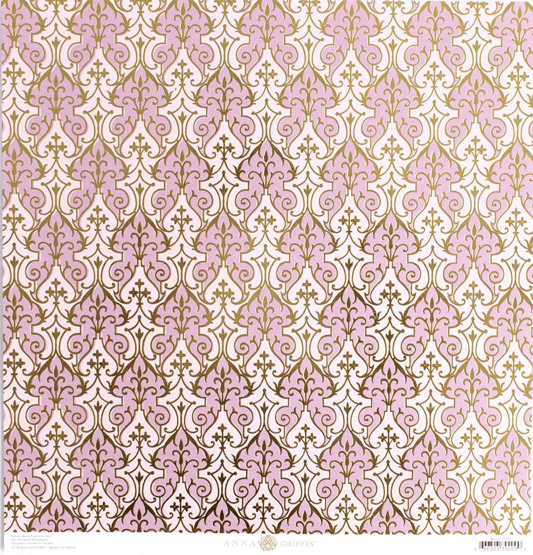 Lavender Damask Foil Cardstock 12x12 – Anna Griffin Inc.