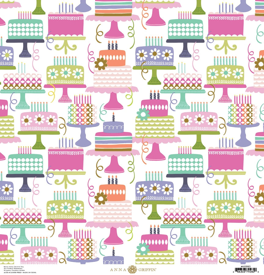 BIRTHDAY STRIPE 12X12 CARDSTOCK – Anna Griffin Inc.