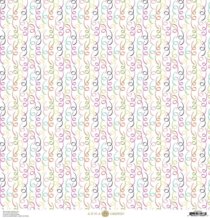 BIRTHDAY STRIPE 12X12 CARDSTOCK – Anna Griffin Inc.