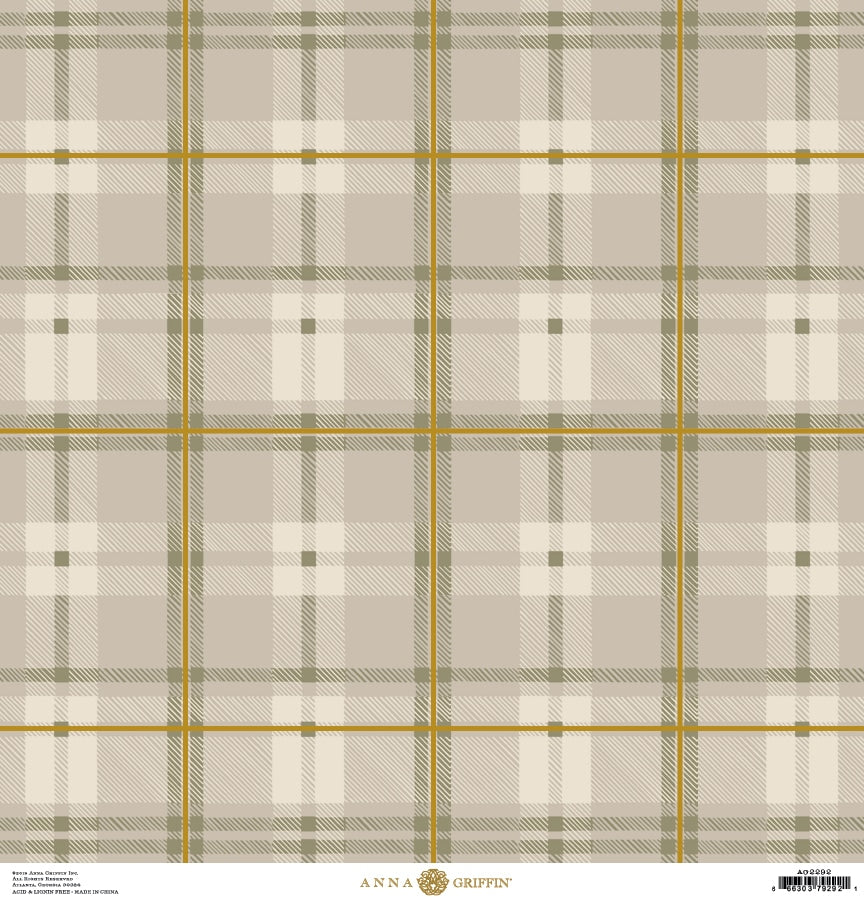 Christmas Plaid Cardstock Paper Pack - 12 x 12