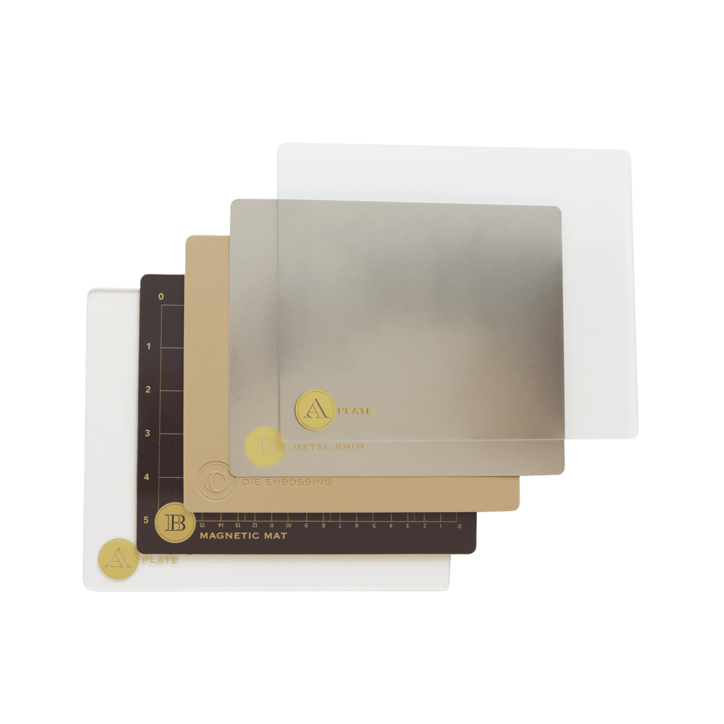 a set of three cutting boards sitting on top of each other.