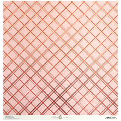 a red and white checkered pattern on a pink background.