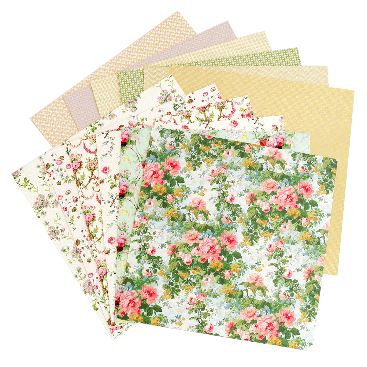Simple Vintage Cottage Fields Double-Sided Cardstock 12X12-Black/Rose -  810046694176