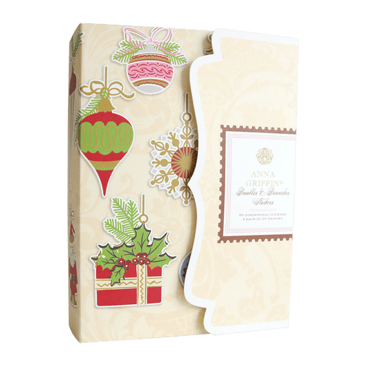 a box with a christmas ornament on it.