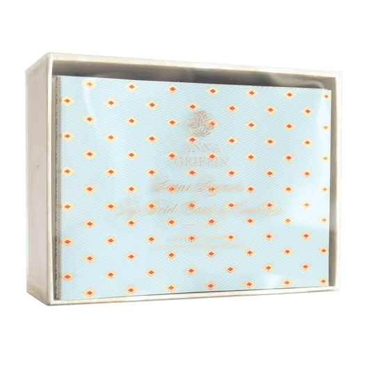 a blue box with orange dots on it.