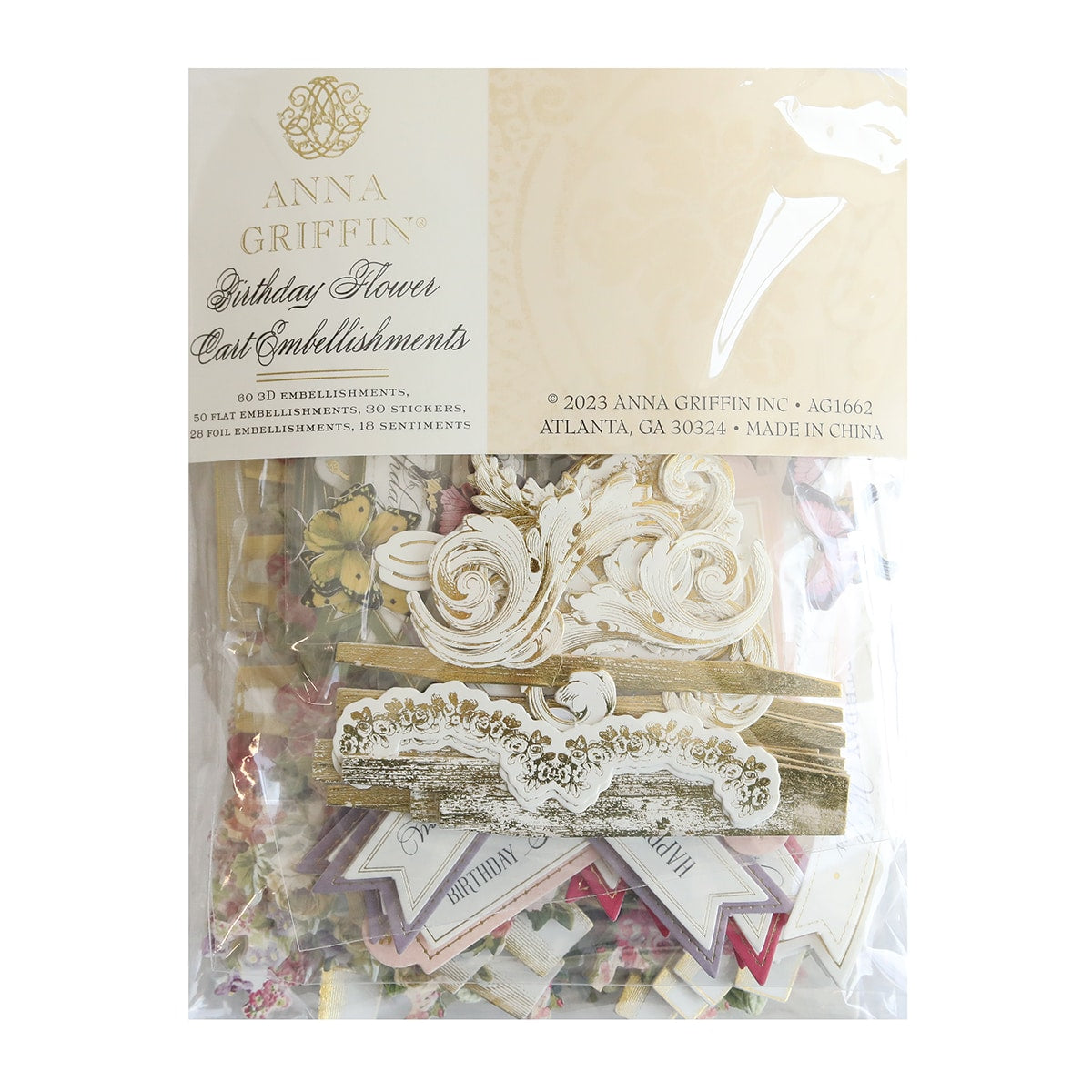 Anna Griffin - Stickers - Celebration 3D Floral