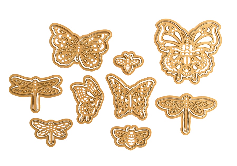 a bunch of cut outs of different shapes and sizes.