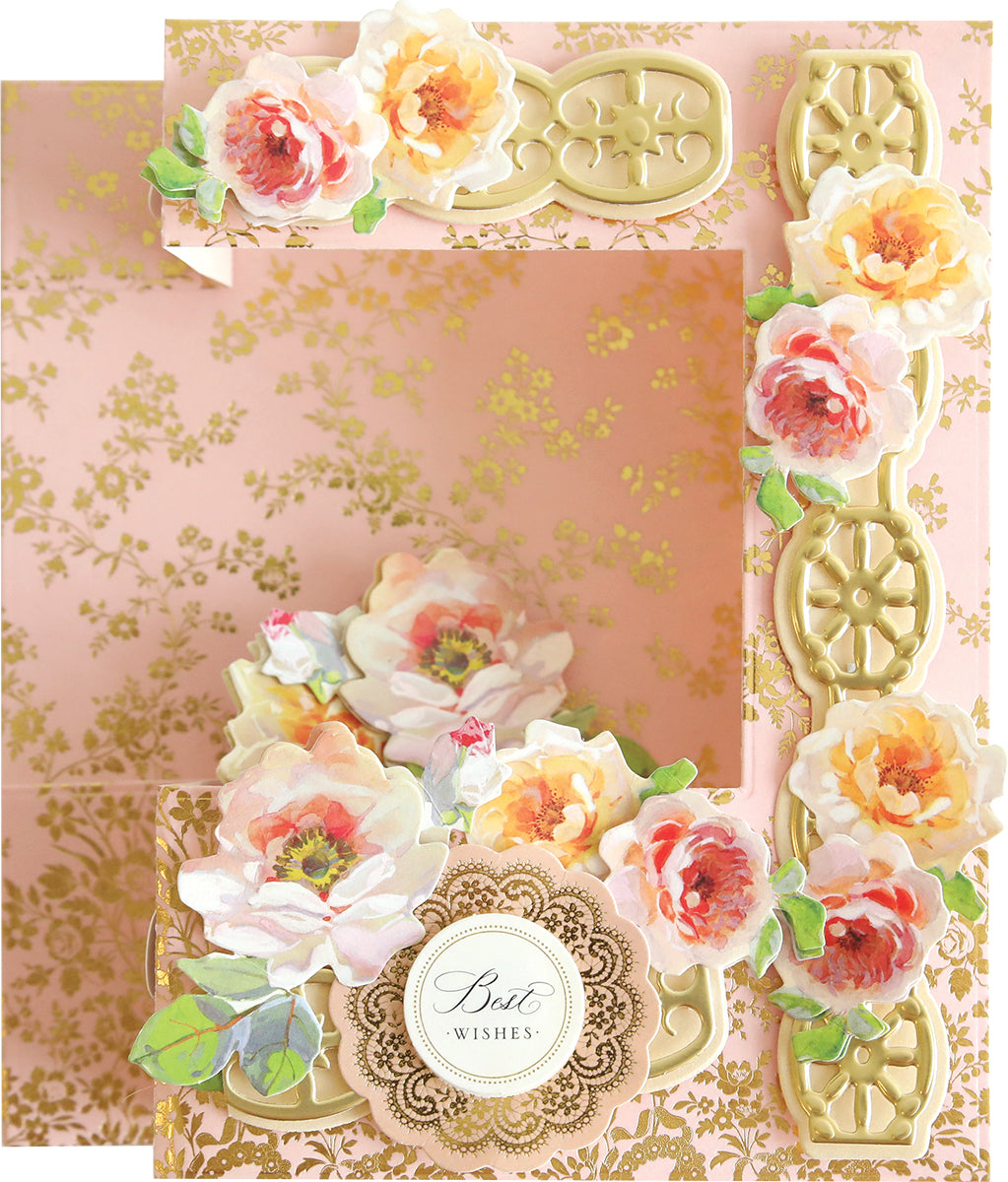 a picture frame with flowers on it.