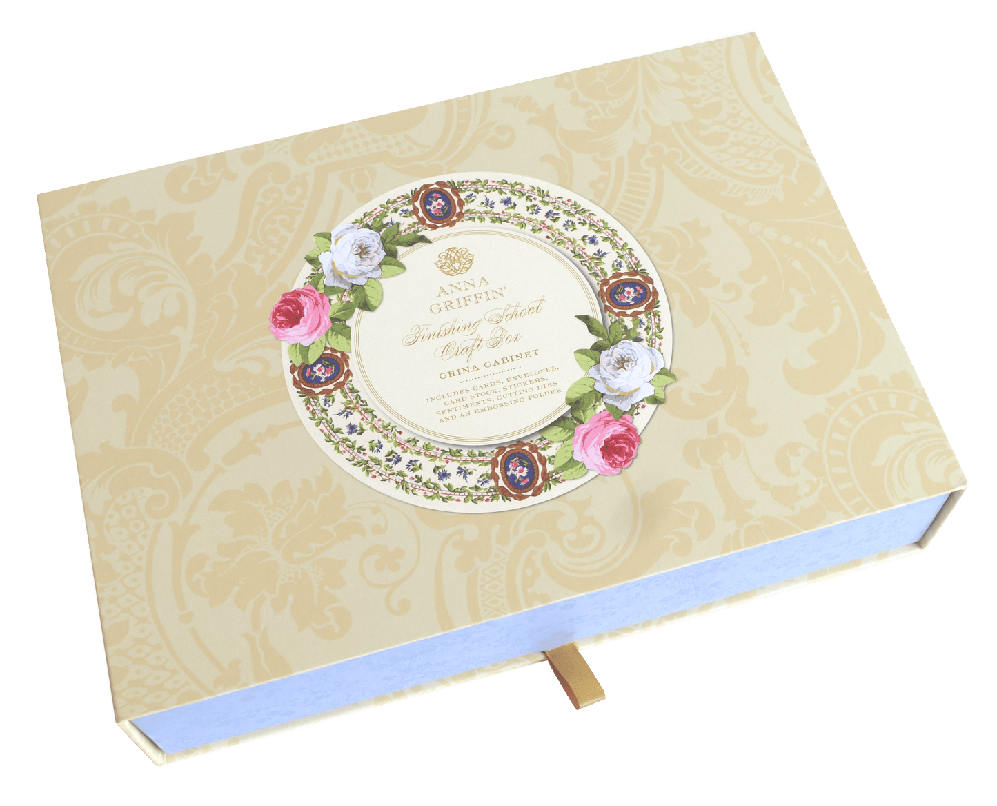 a book with a floral design on the cover.