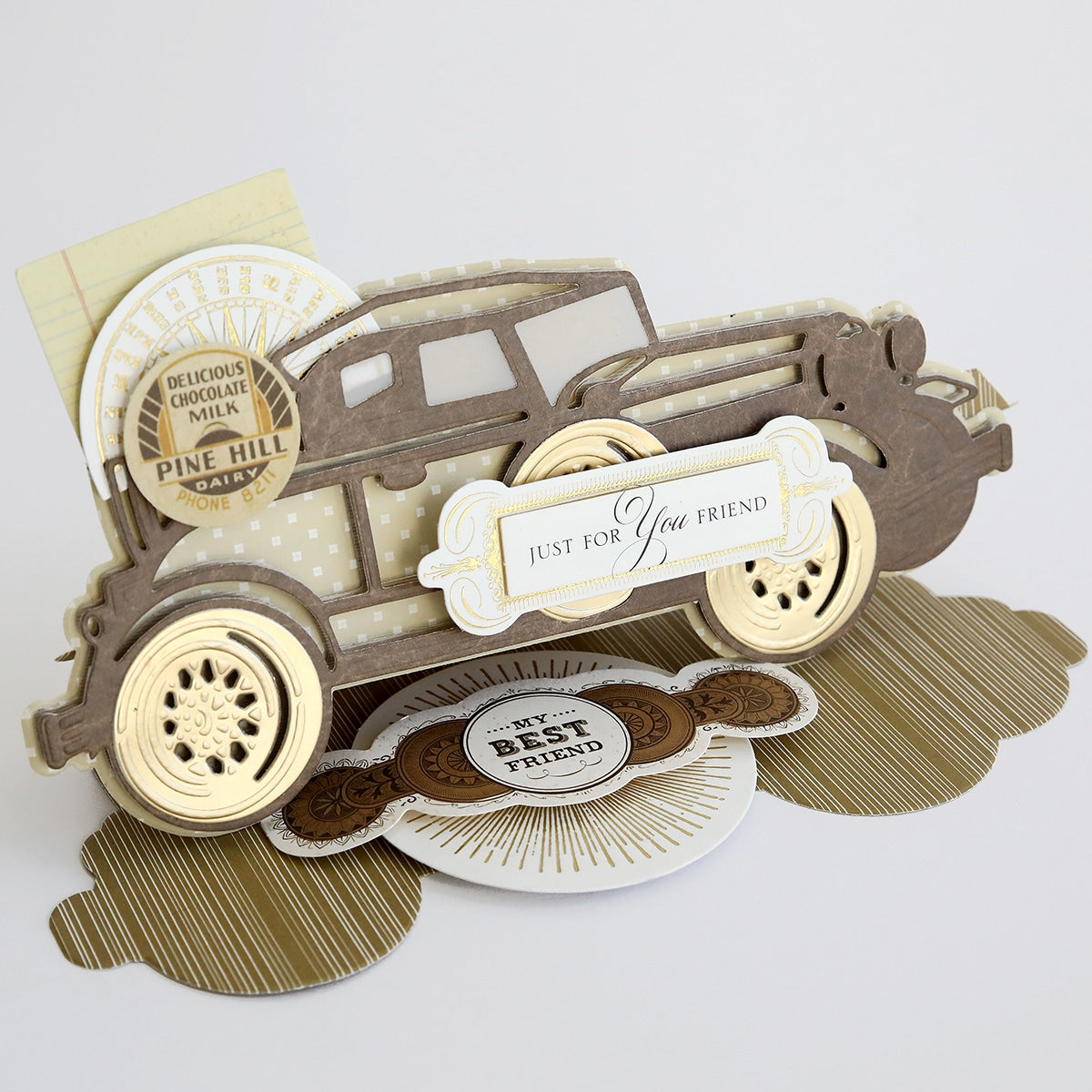 A close up of a Classic Car Cardstock.