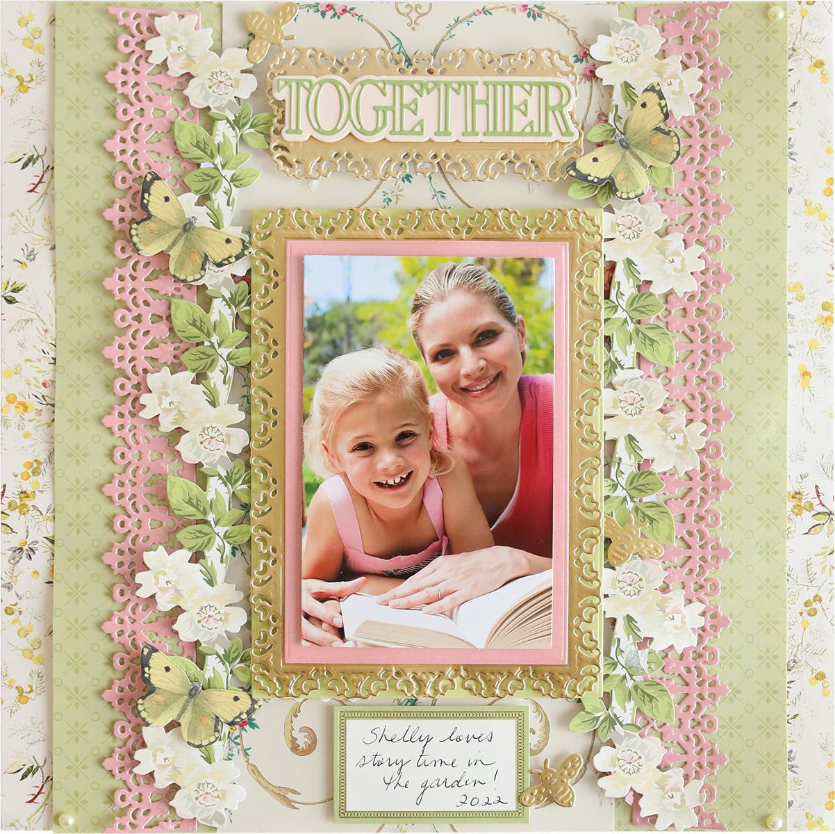 a picture frame with a picture of a woman and a child.