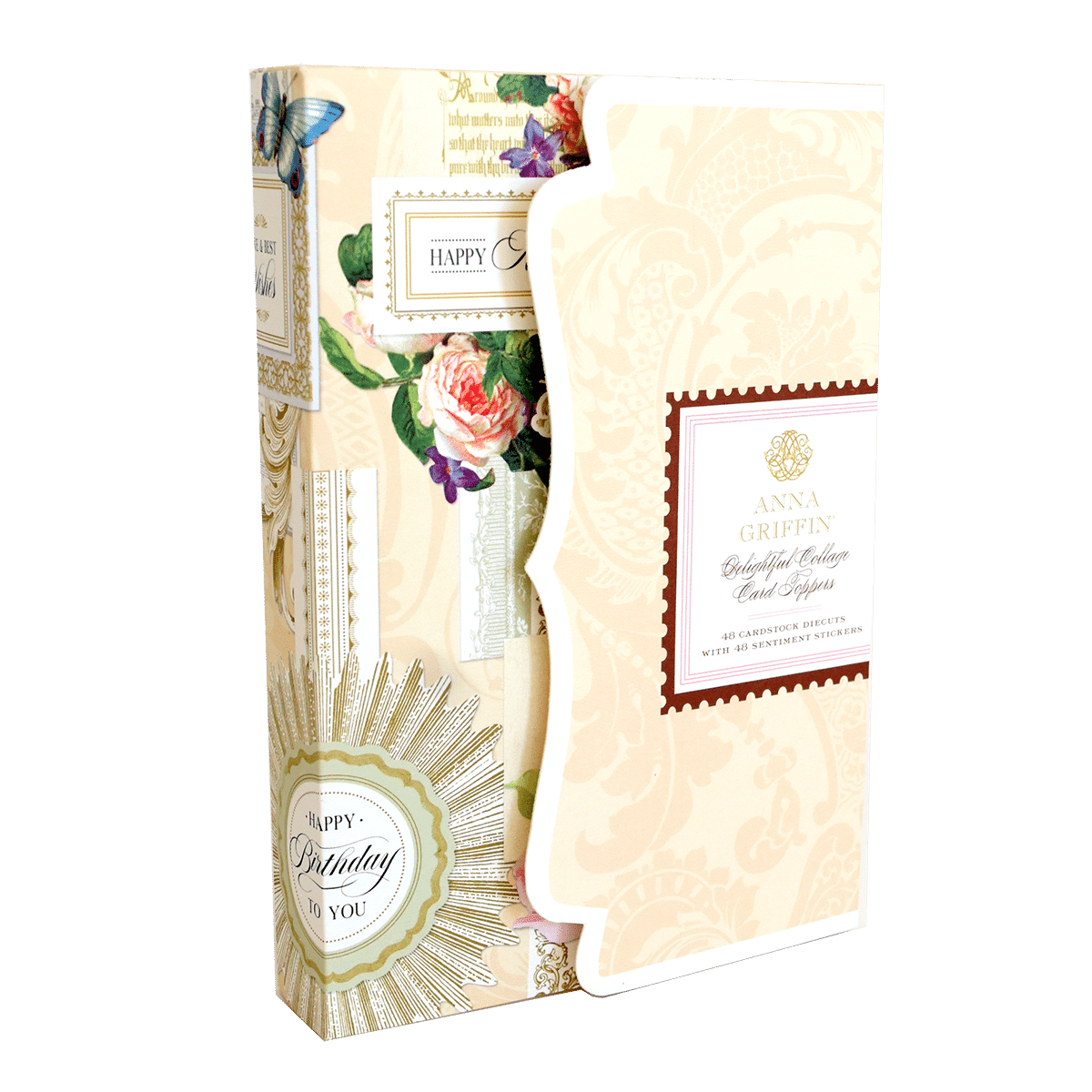 a card with a picture of flowers on it.