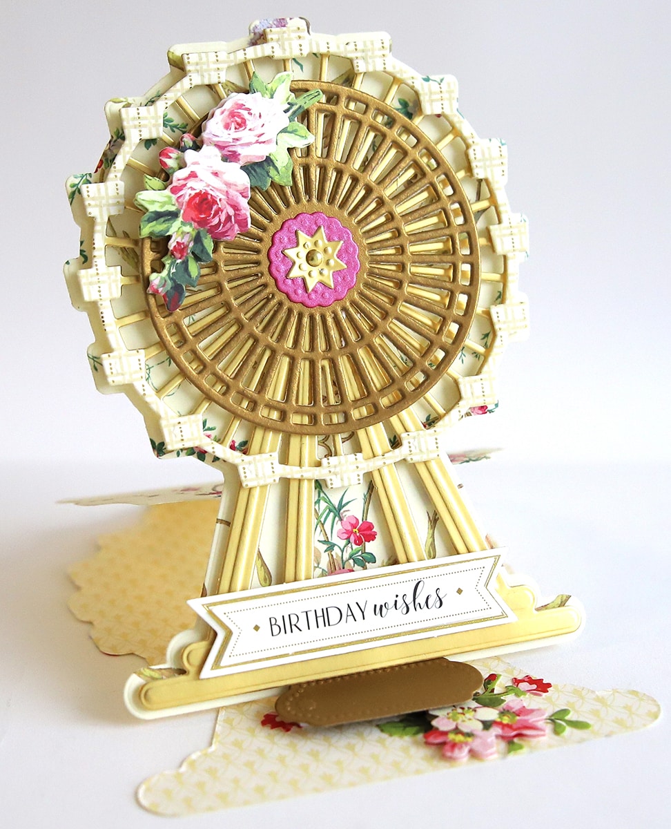 a birthday card with a ferris wheel on it.
