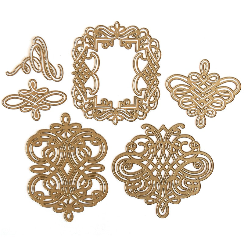 a set of four laser cutout designs.