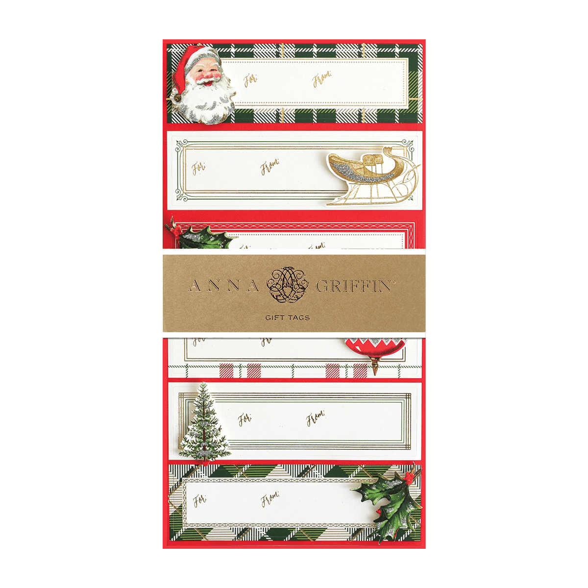 a set of three christmas gift tags.