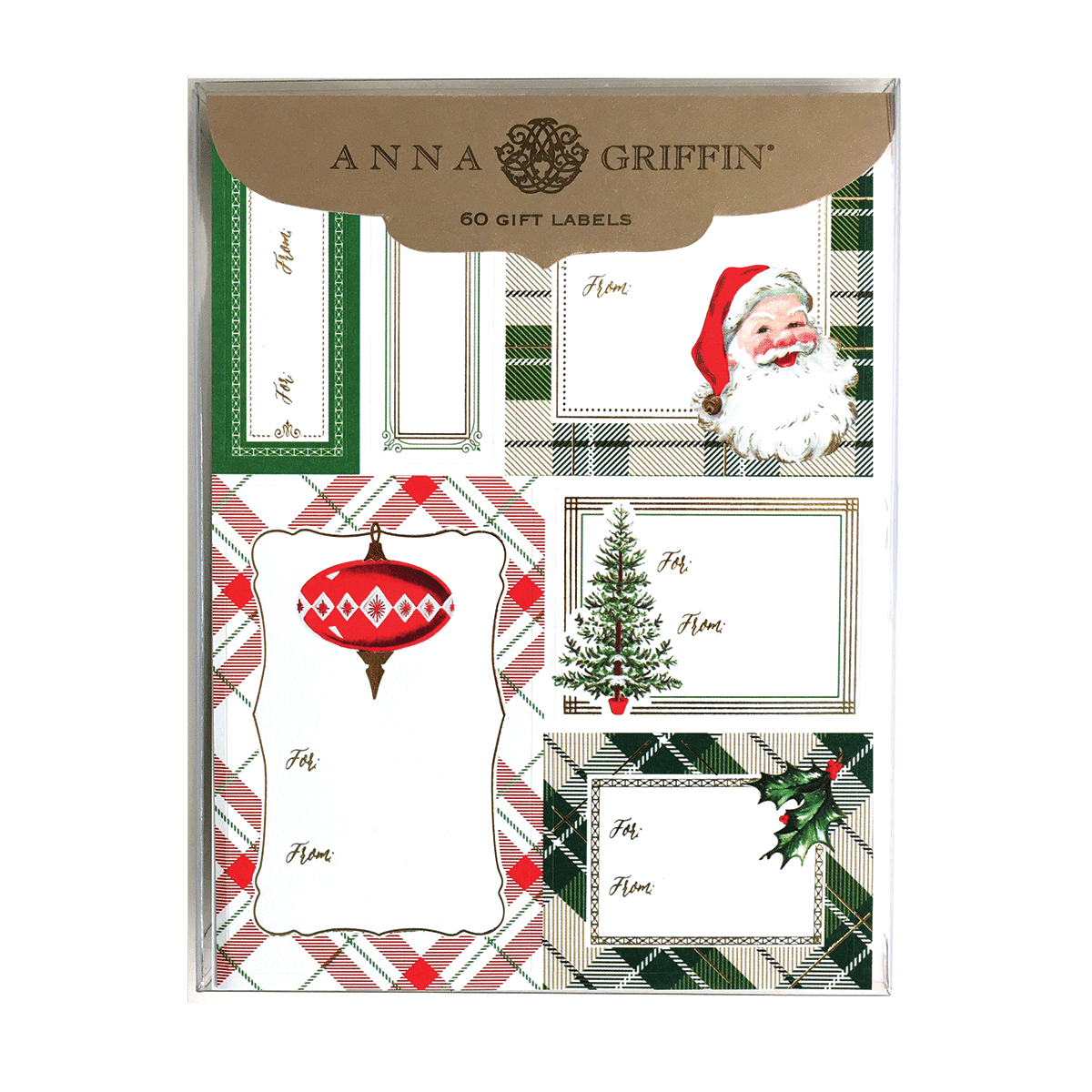 a christmas card with a santa clause on it.