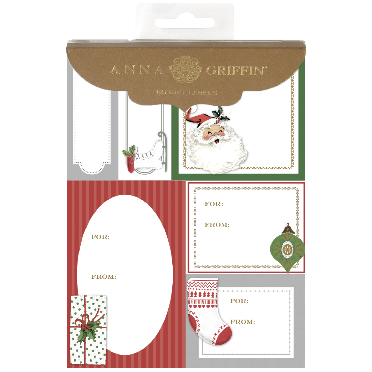 a christmas card with a santa clause on it.