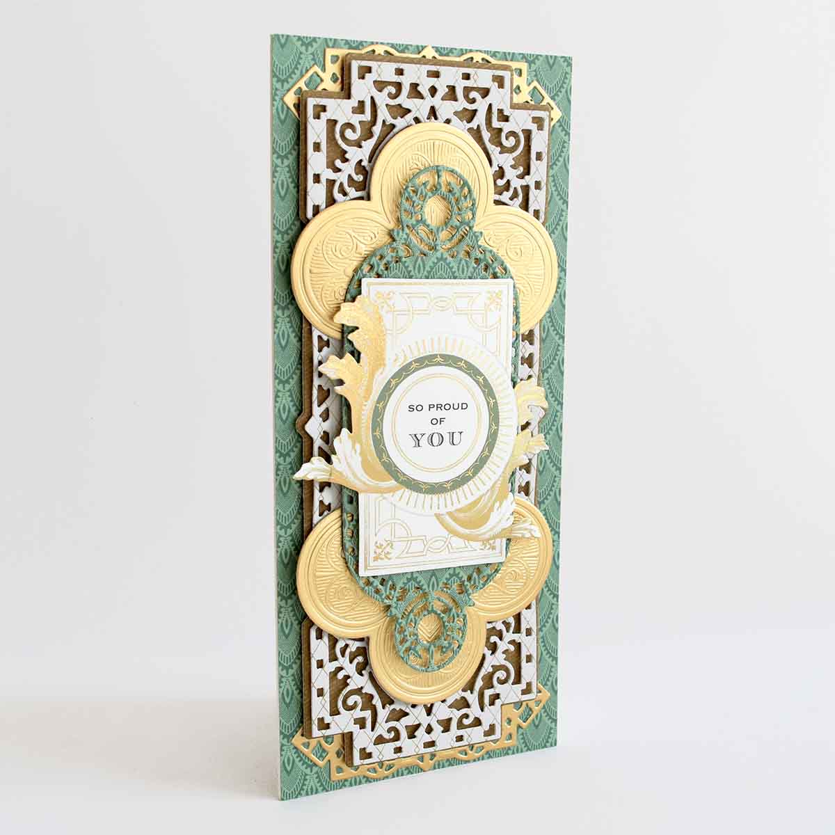 a card with a picture of a clock on it.
