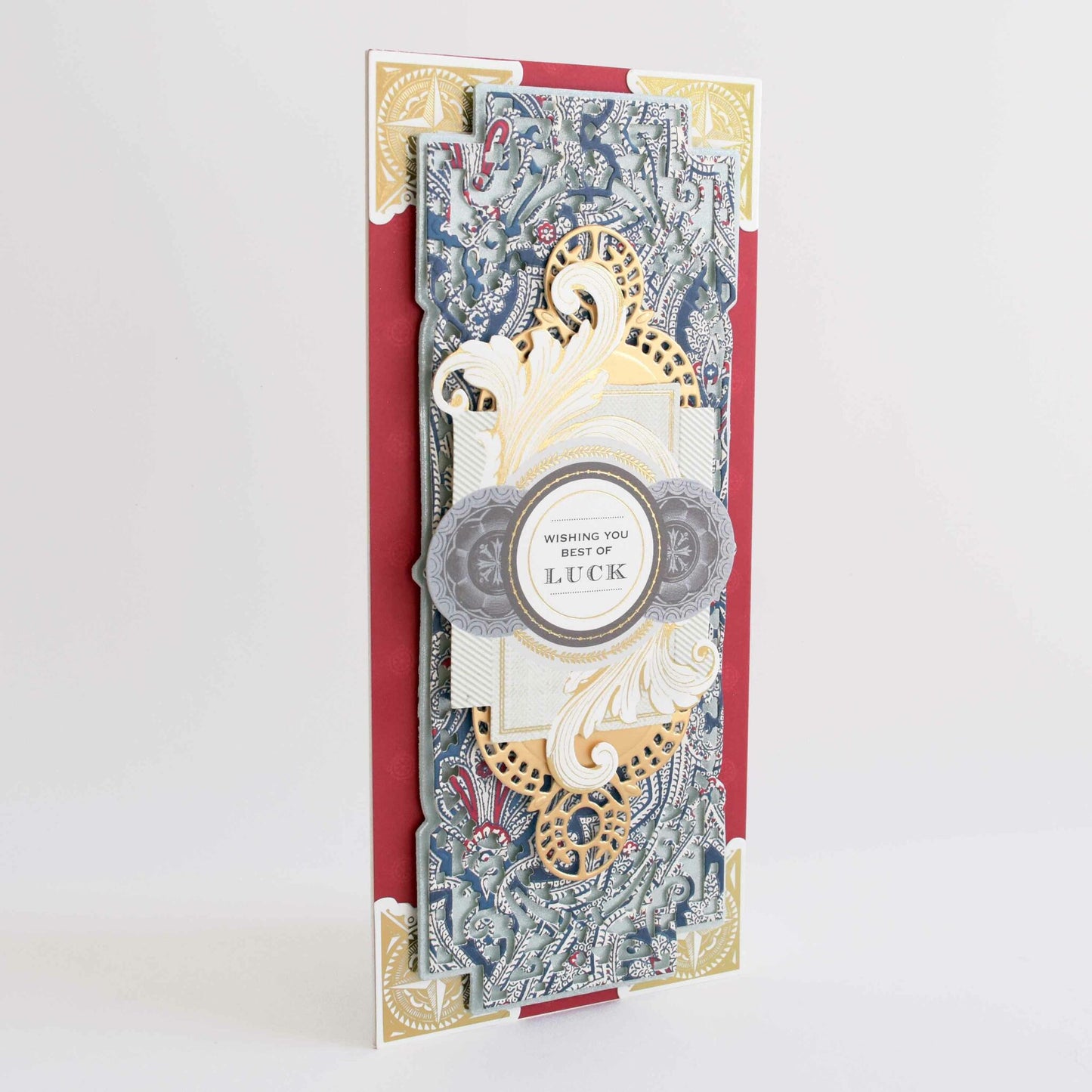 a close up of a greeting card on a white background.