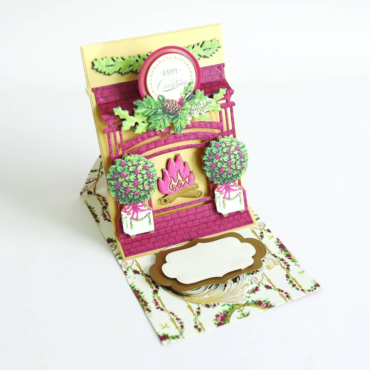 a close up of a card on a table.