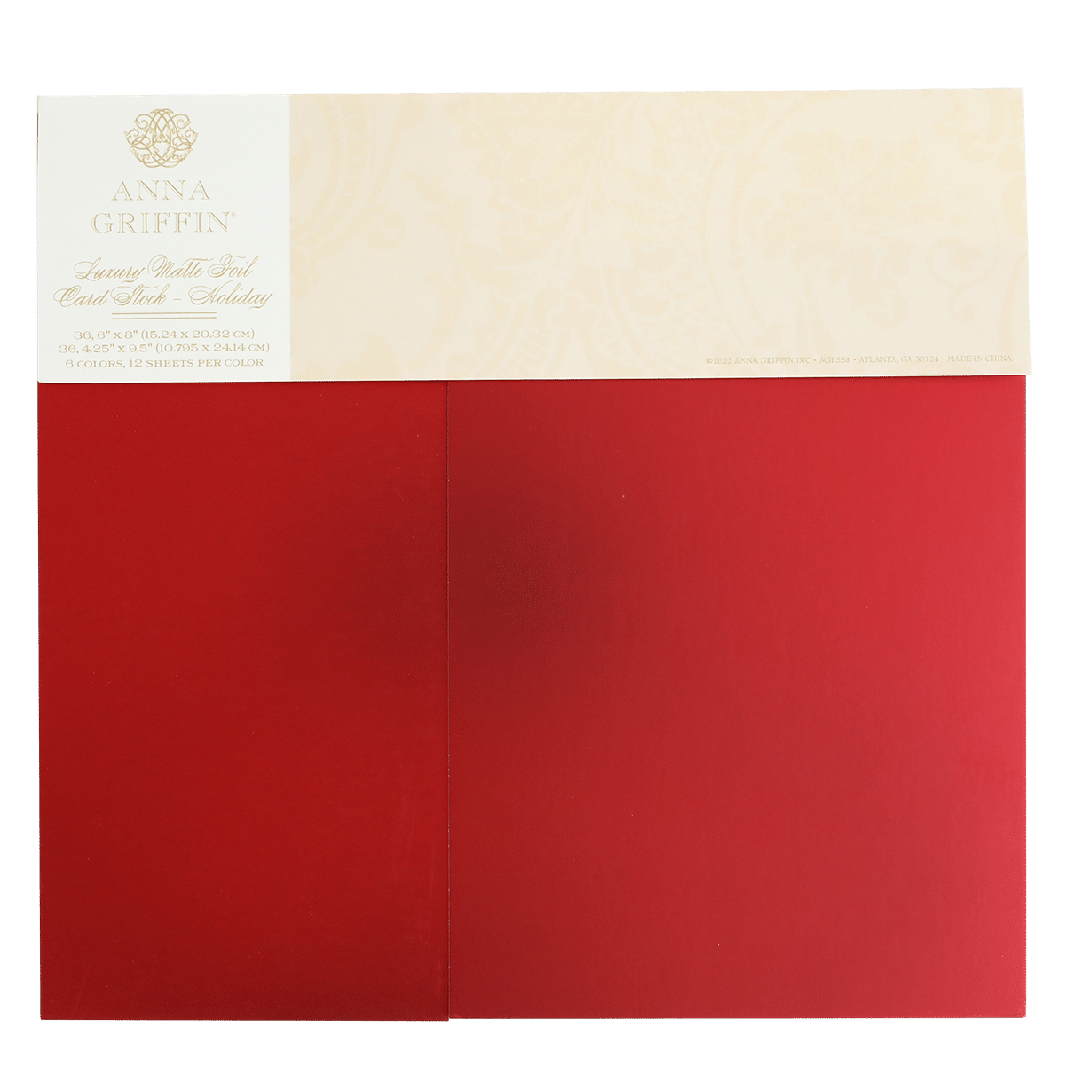 RED/GOLD MADRAS PLAID 12X12 CARDSTOCK – Anna Griffin Inc.