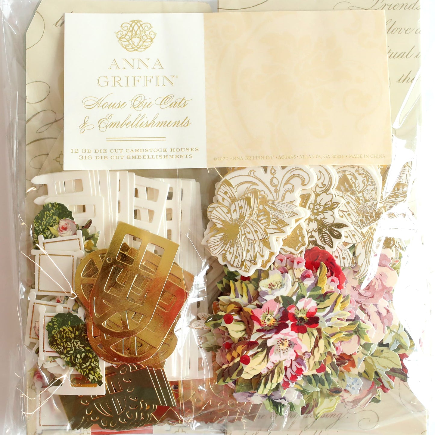 a bunch of assorted items in a plastic bag.