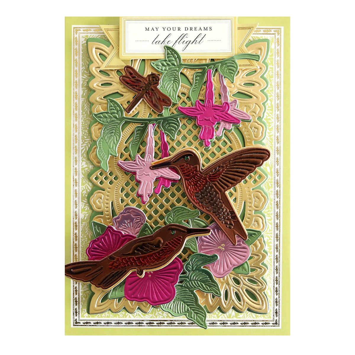 a close up of a card with a bird on it.