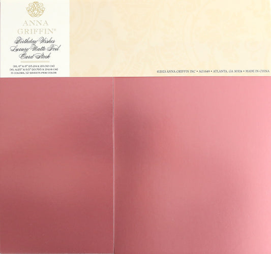 A Birthday Wishes Luxury Matte Foil card with a white background.