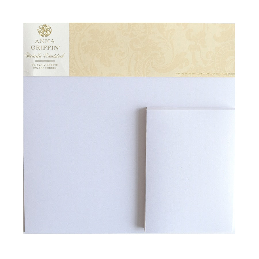 Best Paper Greetings Shimmer Paper - 96-Pack White Metallic Cardstock Paper, Double Sided, Laser Printer Friendly - Perfect for Weddings, Baby