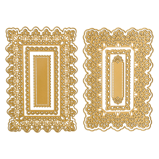 a picture frame with a gold border on a green background.