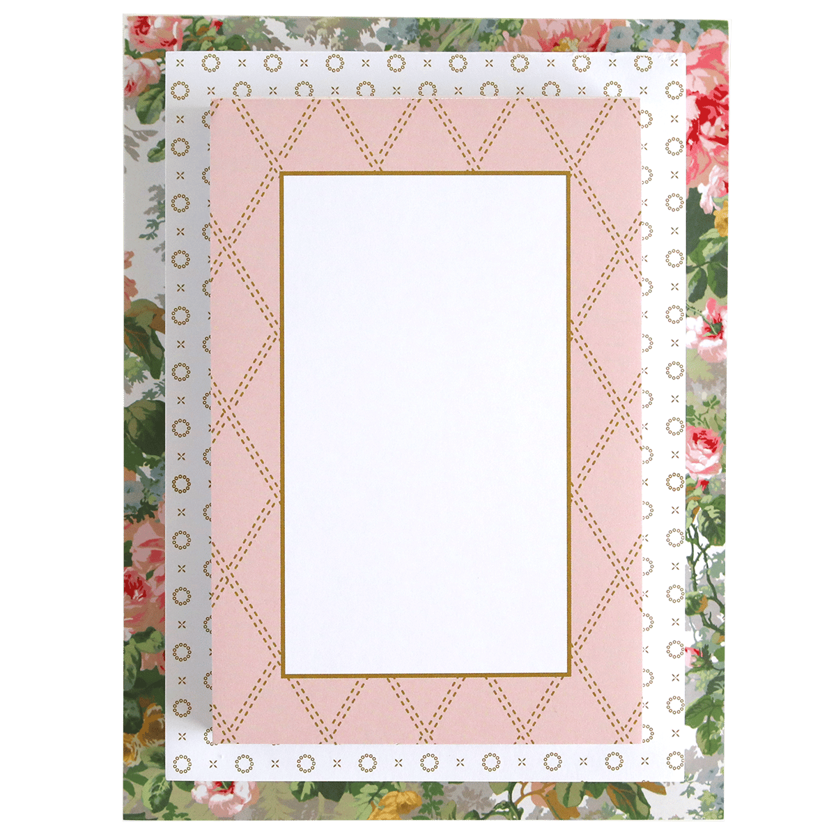 a picture frame with a floral pattern on it.
