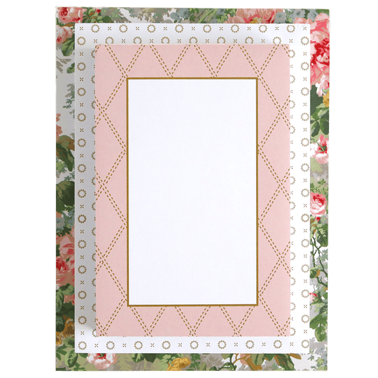 a picture frame with a floral pattern on it.