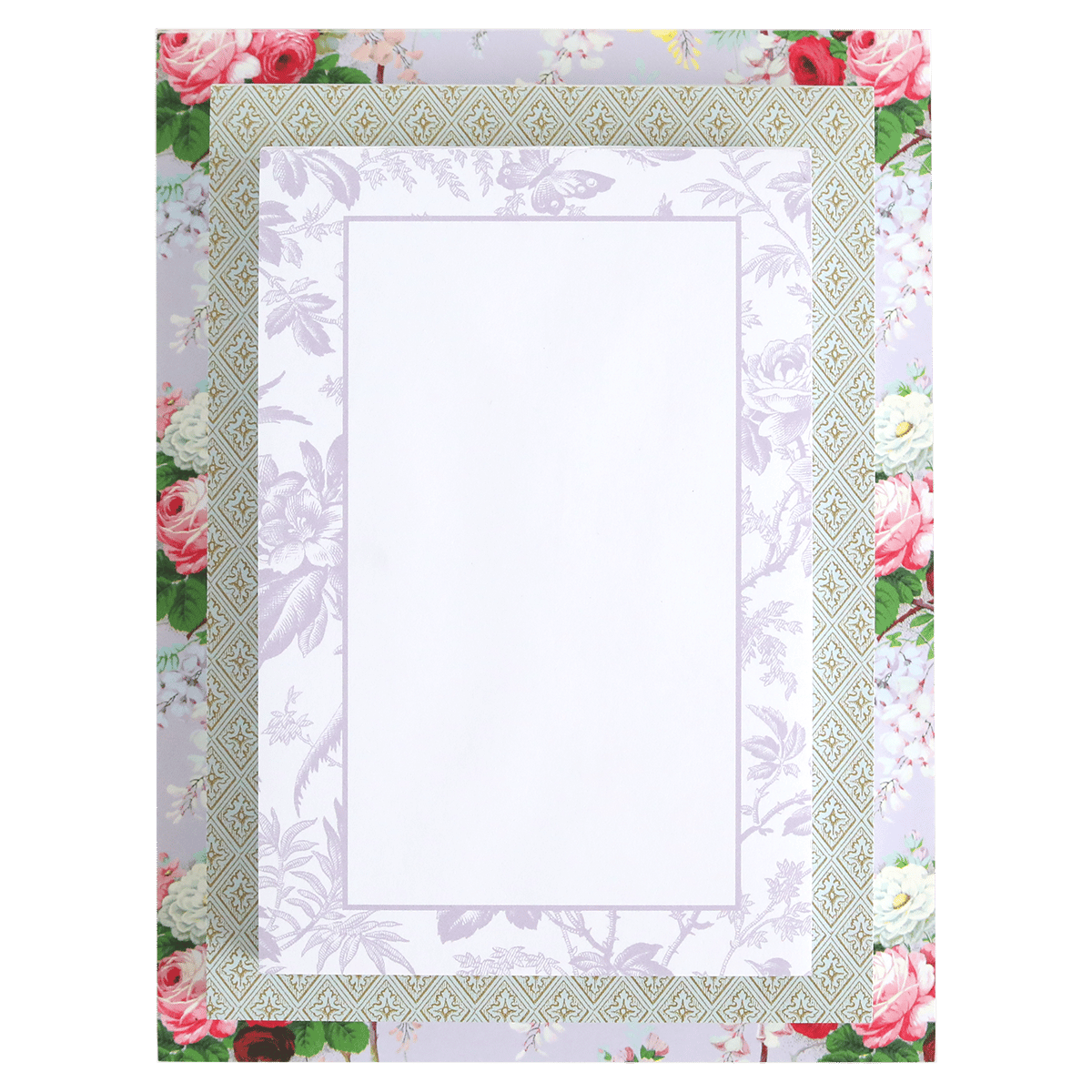 a picture frame with flowers on it.