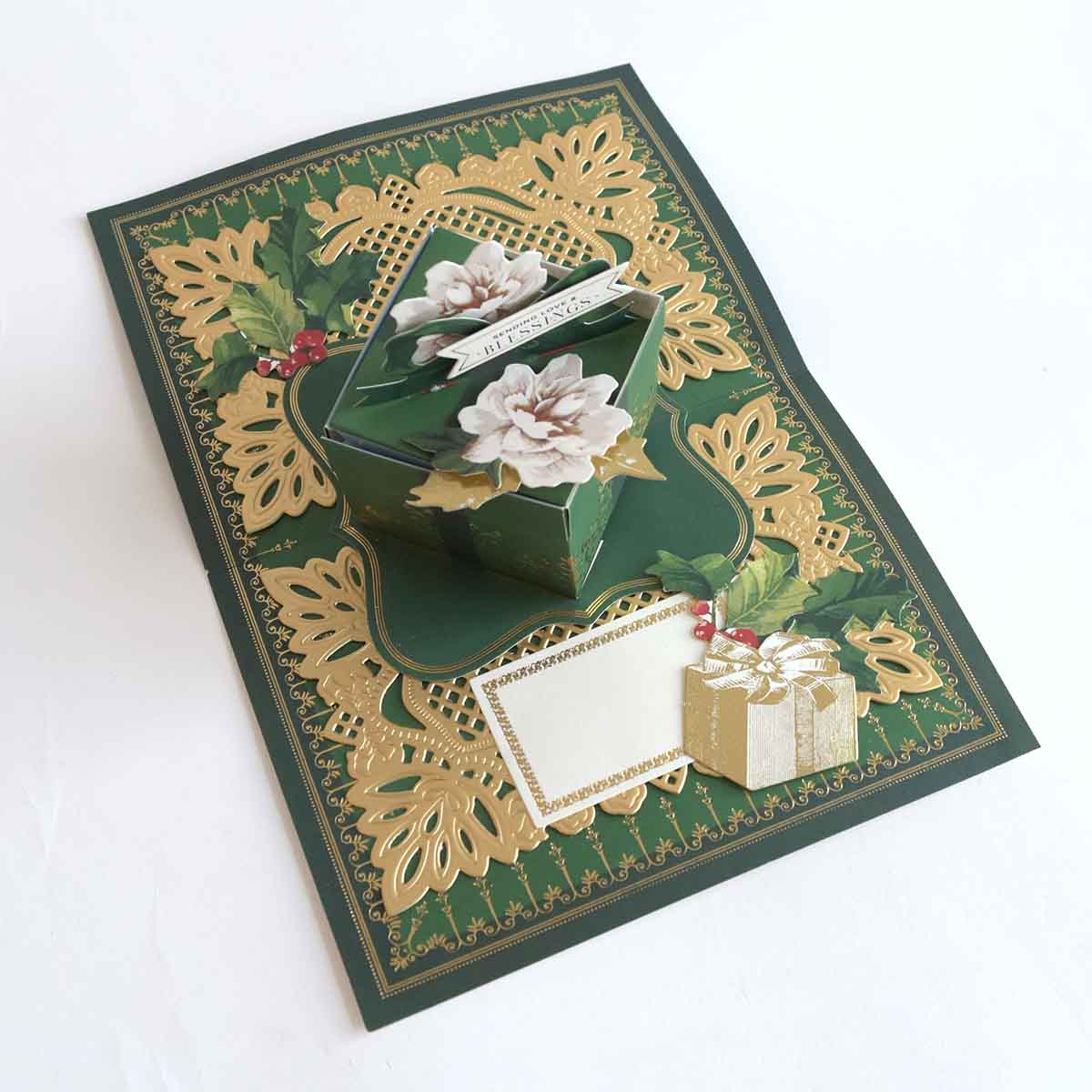 a close up of a box on a table.