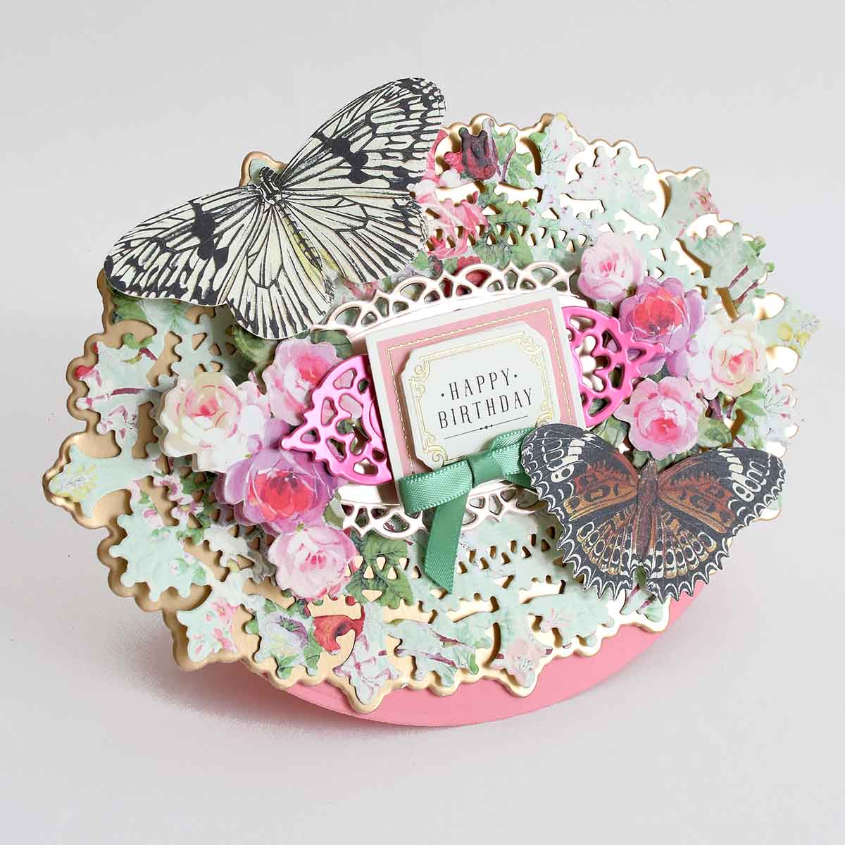 a close up of a birthday card in a box.