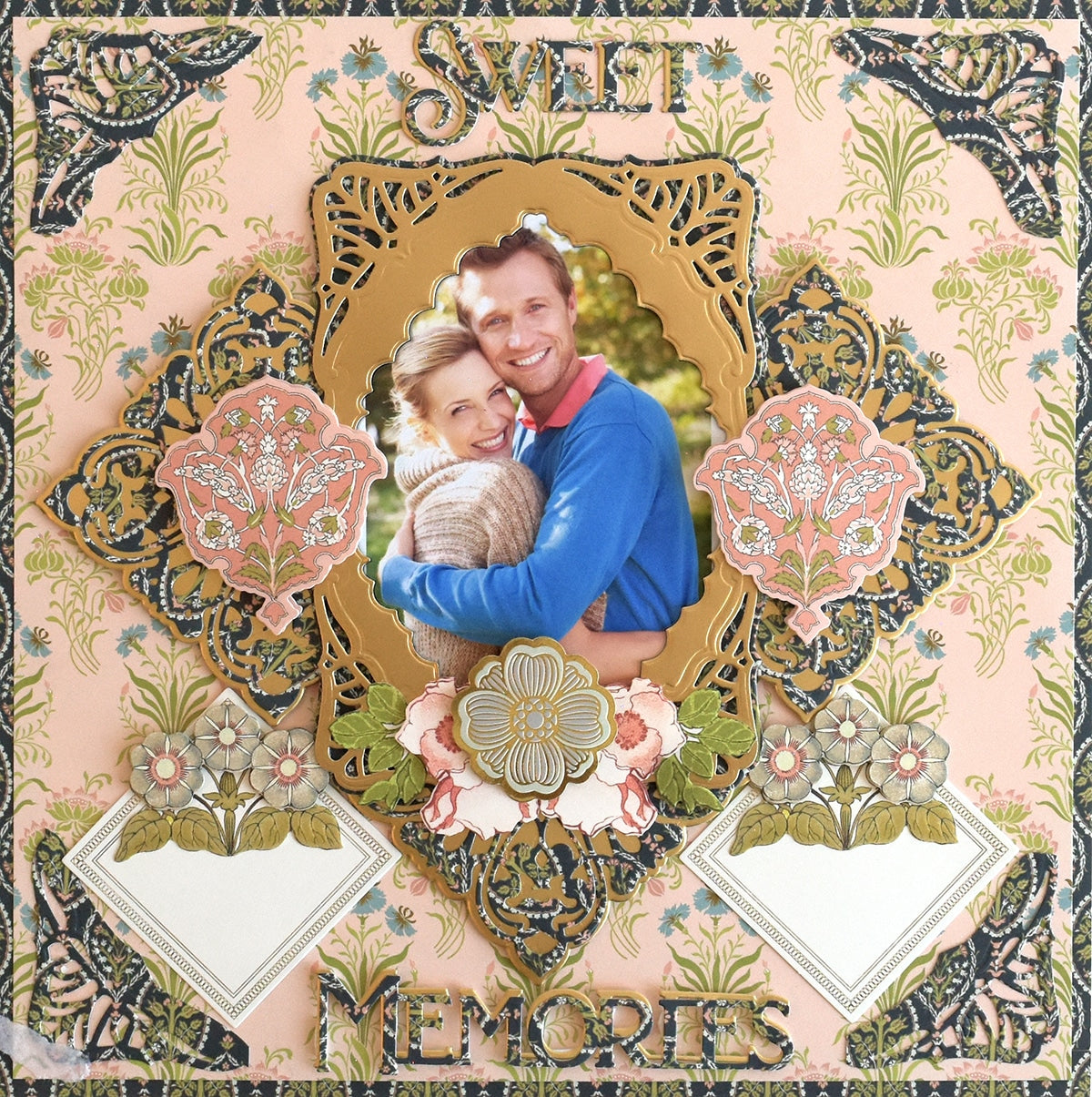 a card with a picture of a man and a woman.