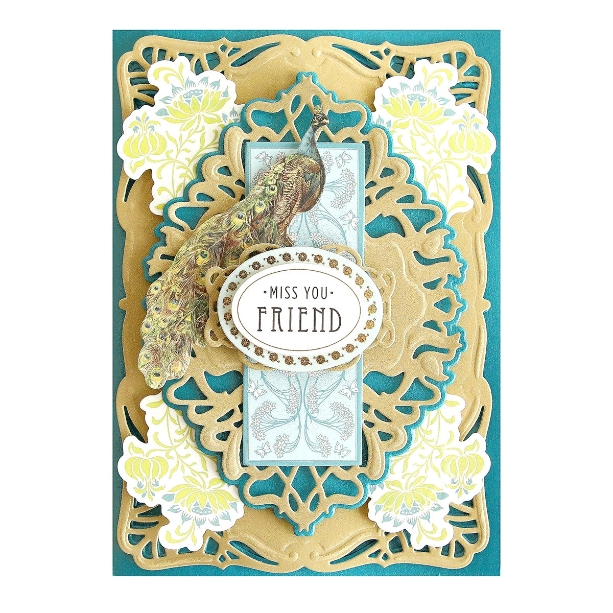 a handmade card with a bird on it.