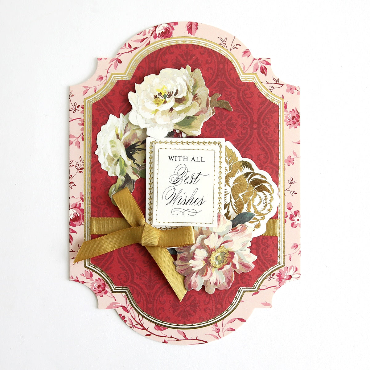 a picture of a card with flowers on it.