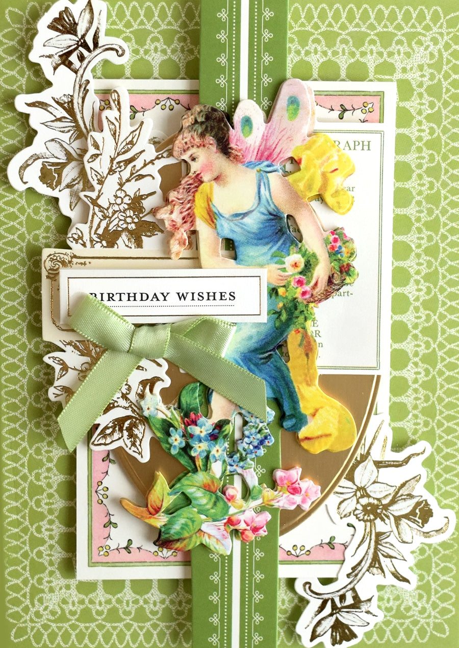 a birthday card with a picture of a woman.