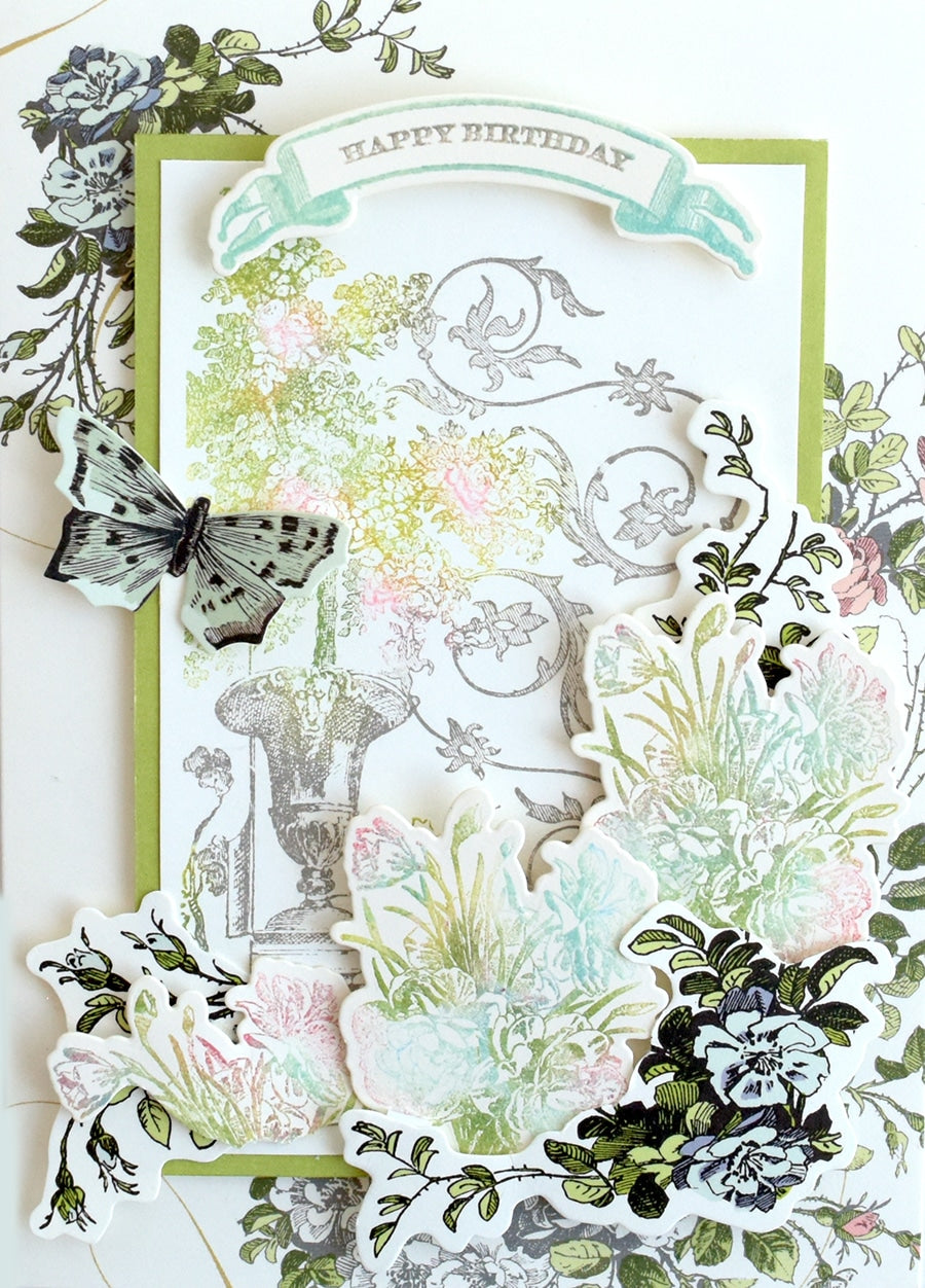 a close up of a card with a butterfly on it.
