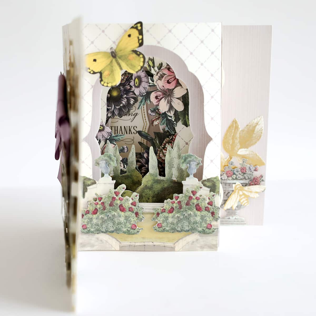 a close up of a card with a butterfly on it.