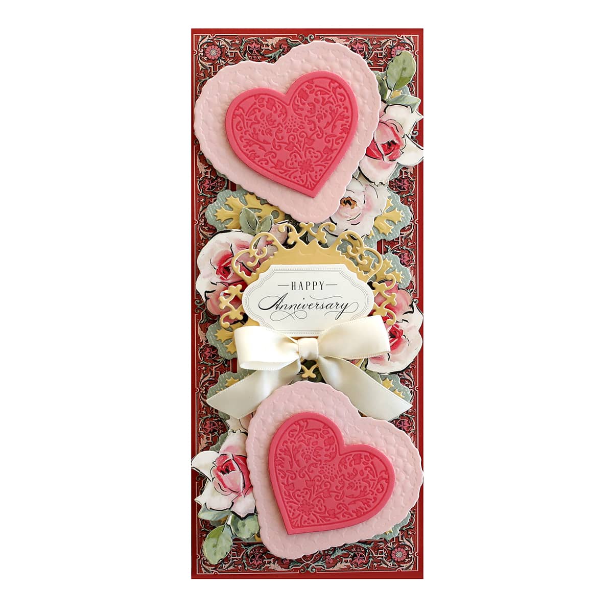 a card with two hearts on it.