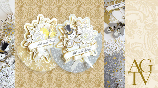 Rocking Snowflake Easel Cards and kit pieces.