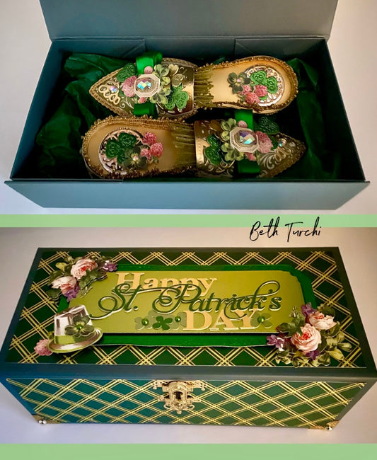 St. Patrick's Day shoes and shoe box