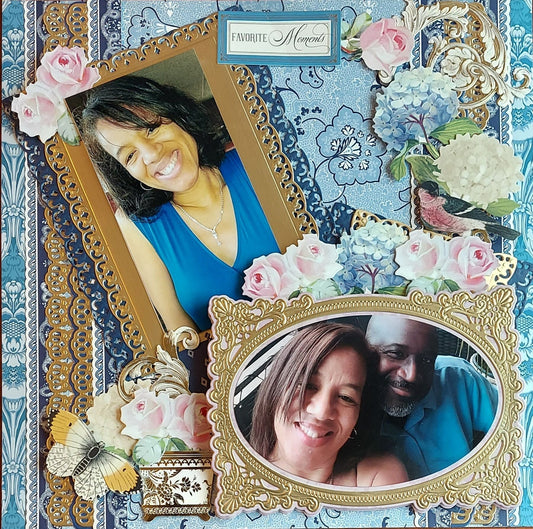 Canton Bleu scrapbook page with photos of nicole