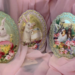 a trio of Easter egg easel cards
