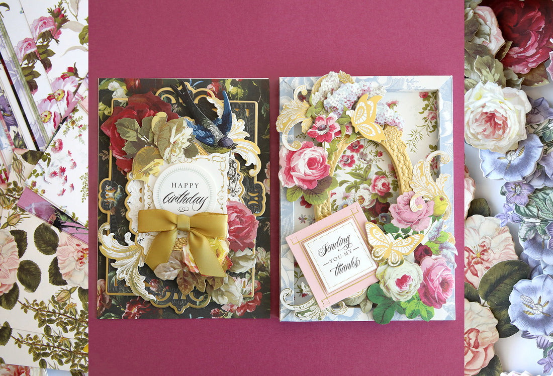 2 cards made with the Anniversary Papercrafting Kit